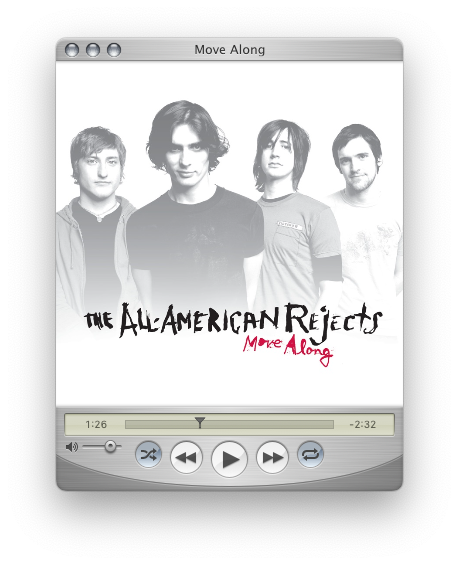 QuickTune 7 playing "Move Along" by The All-American Rejects