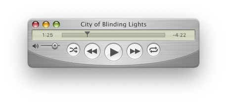 QuickTune 7 playing "City of Blinding Lights" by U2